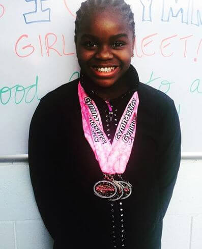Mercy James with her medals.